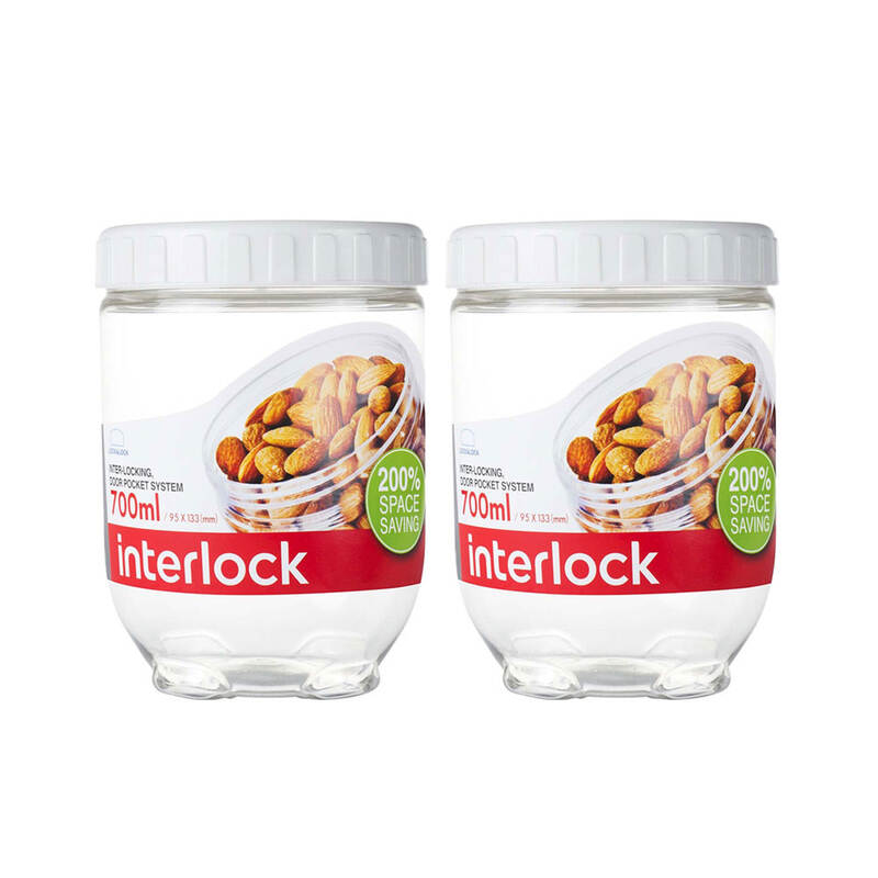 Bộ 2 Hộp Đựng Thực Phẩm Interlock 700ml, 95x133mm - LocknLock - INL304WS2, , large image number null